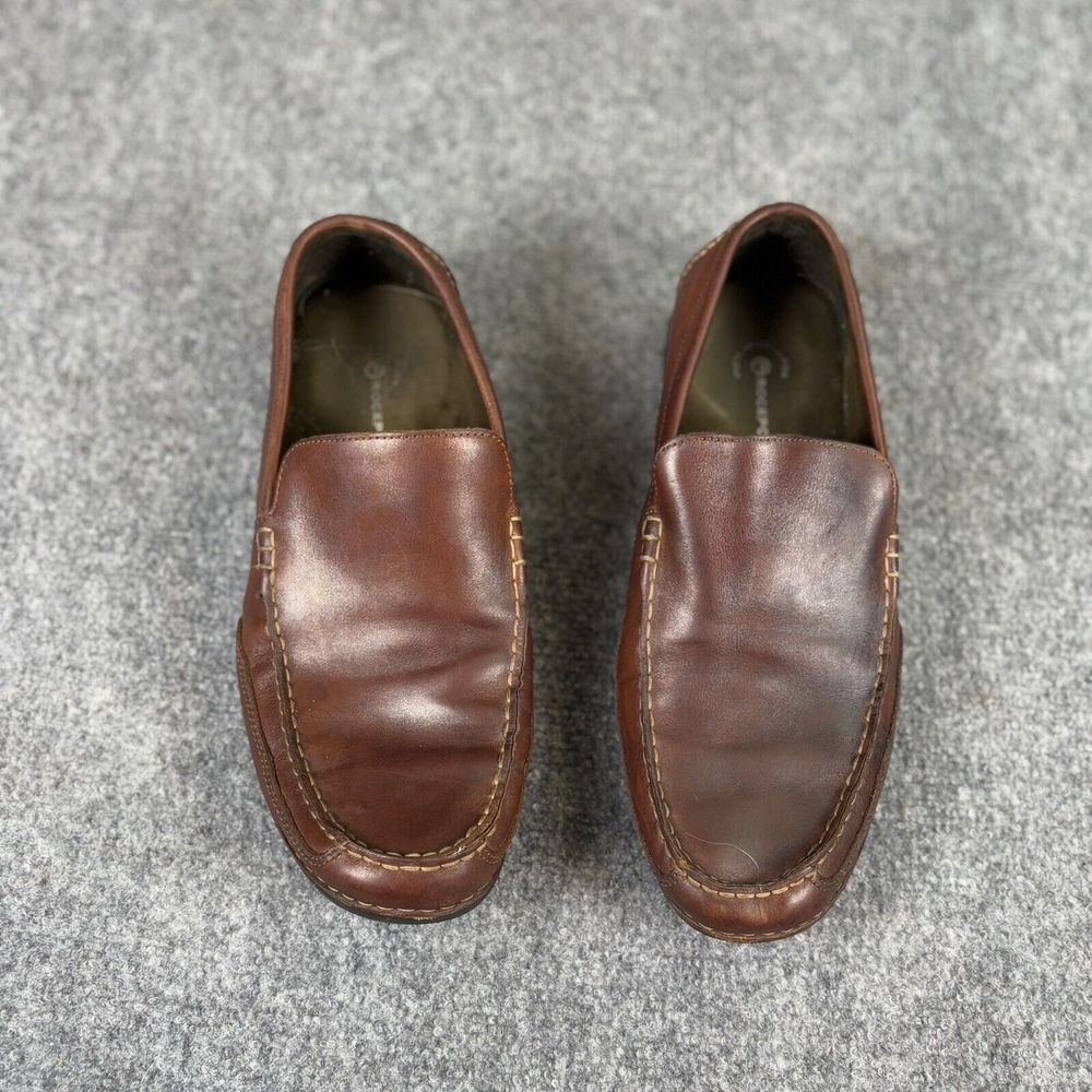 Rockport Shoes Mens 11.5M Brown Leather Driving Loafers Moccasins Preppy Classic